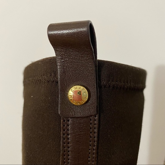 SOLD Michael Kors Arley Dark Brown Leather Stretch Tall Riding Boot Size 8 - Picture 8 of 16